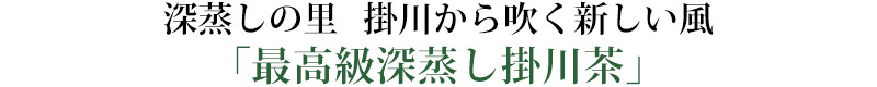 深蒸しの里 掛川から吹く新しい風「最高級深蒸し掛川茶 天音（あまね）」その極上の香りが天空へと広がり、その名があまねく世界に知れ渡るように…という願いを込めて茶処掛川が立ち上げた新ブランドです。