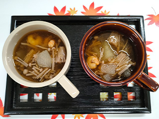 冬瓜と生姜のほうじ茶スープ
